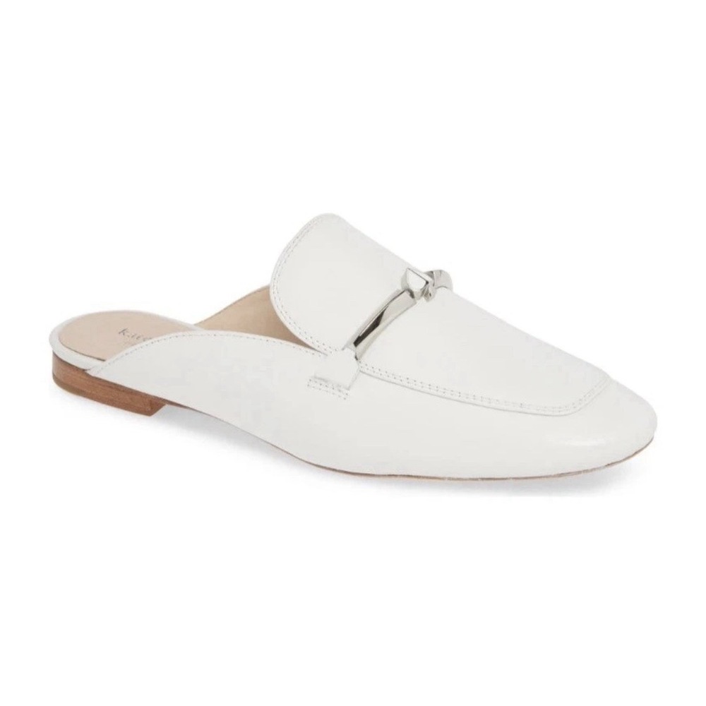 KATE SPADE NEW YORK $399 Women's White Leather Laura Mule Size 9.5